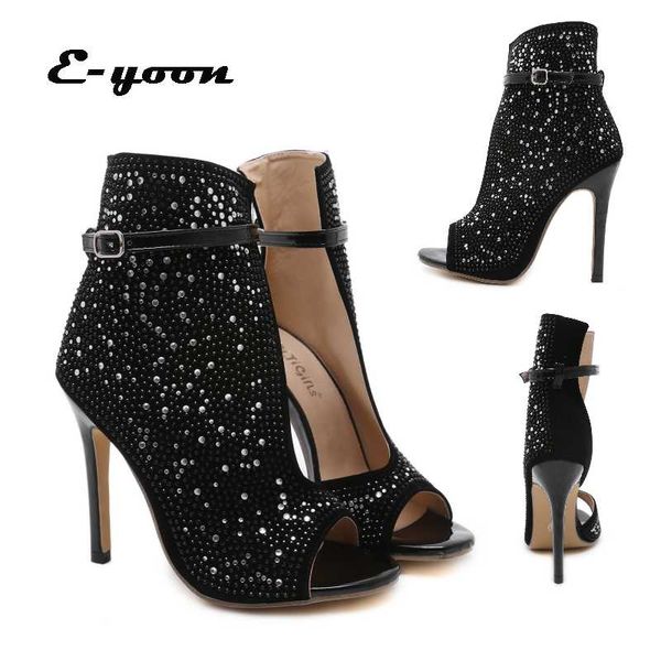 sandals women's high-heeled hollow boots female product rhinestone thin shoes mesh roman fish mouth stiletto, Black
sandals women's high-heeled hollow boots female product rhinestone thin shoes mesh roman fish mouth stiletto, Black