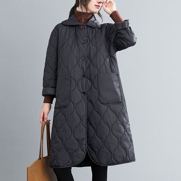 johnature women black casual parkas pockets button coats winter female warm vintage clothes polyester fashion parkas 210521
johnature women black casual parkas pockets button coats winter female warm vintage clothes polyester fashion parkas 210521