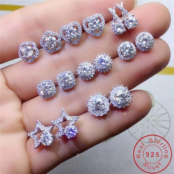 stud 32 styles trendy earrings original 925 sterling silver cz party wedding for women bridal engagement jewelry, Golden;silver
stud 32 styles trendy earrings original 925 sterling silver cz party wedding for women bridal engagement jewelry, Golden;silver