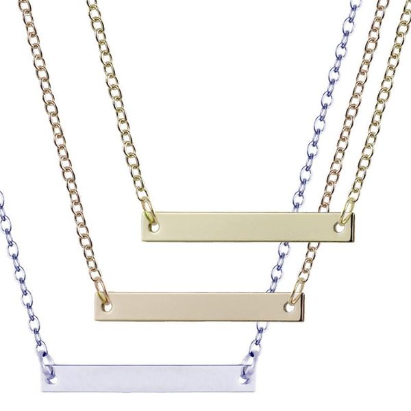 chains wholesale designs stainless steel engraved bar pendant necklace customized blank for couple gift, Silver
chains wholesale designs stainless steel engraved bar pendant necklace customized blank for couple gift, Silver