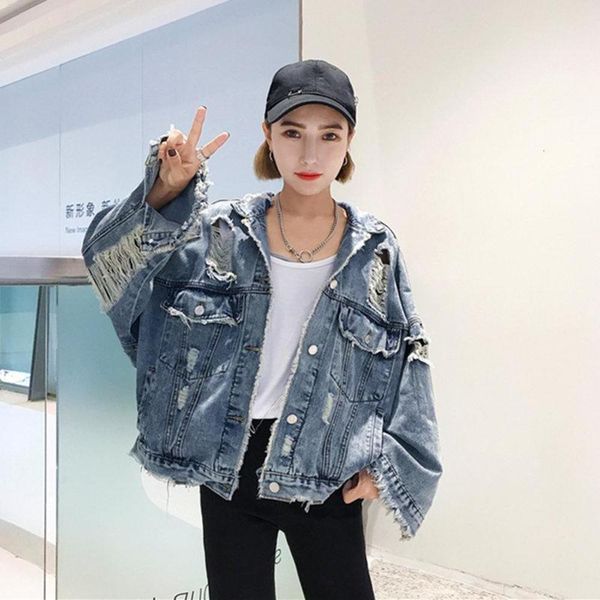 women's jackets coats spring and autumn personality hole soft denim cool trend loose long sleeve hip hop jacket girl lb9z, Black;brown
women's jackets coats spring and autumn personality hole soft denim cool trend loose long sleeve hip hop jacket girl lb9z, Black;brown