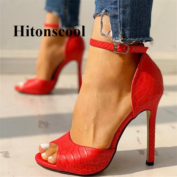 fashion peep toe ankle strap thin heeled sandals snake texture red black high heels strip shoes women roman sandalias mujer 2021
fashion peep toe ankle strap thin heeled sandals snake texture red black high heels strip shoes women roman sandalias mujer 2021