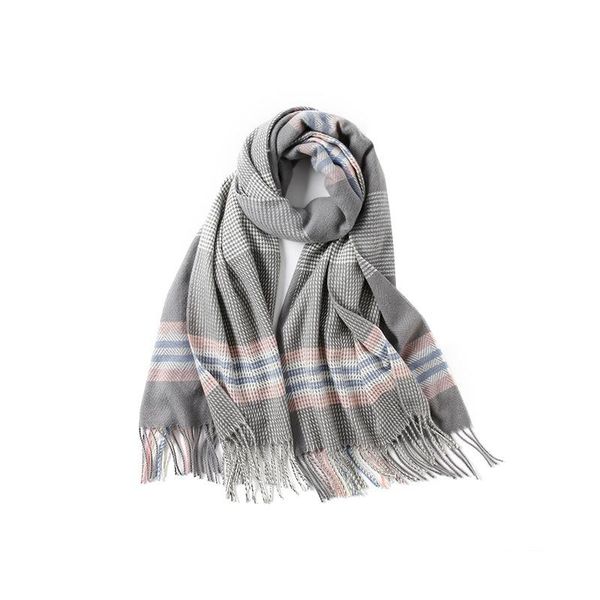 scarves designer 2021 knitted spring winter women scarf plaid warm cashmere shawls neck bandana pashmina lady wrap, Blue;gray
scarves designer 2021 knitted spring winter women scarf plaid warm cashmere shawls neck bandana pashmina lady wrap, Blue;gray