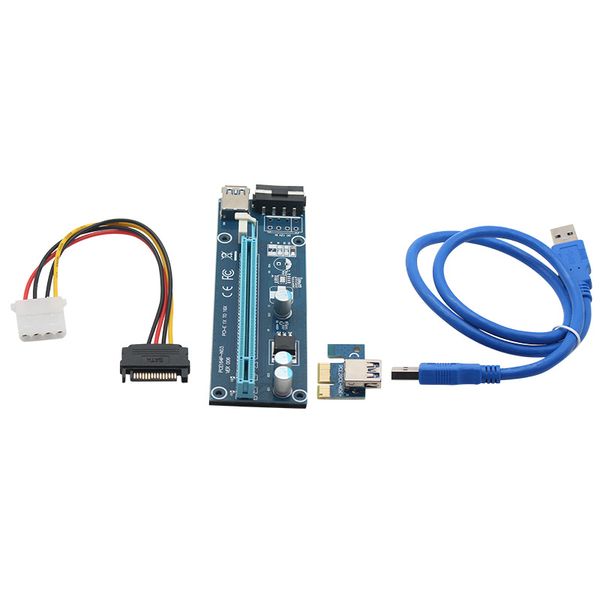 ver 007 pcie pci-e pci express 1x to 16x riser card usb 3.0 data cable sata to 6pin ide molex power supply
ver 007 pcie pci-e pci express 1x to 16x riser card usb 3.0 data cable sata to 6pin ide molex power supply