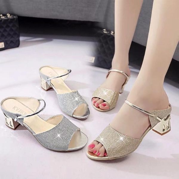 women's slippers sandalias mujer 2021 summer sandals fashion fish mouth with women, Black
women's slippers sandalias mujer 2021 summer sandals fashion fish mouth with women, Black