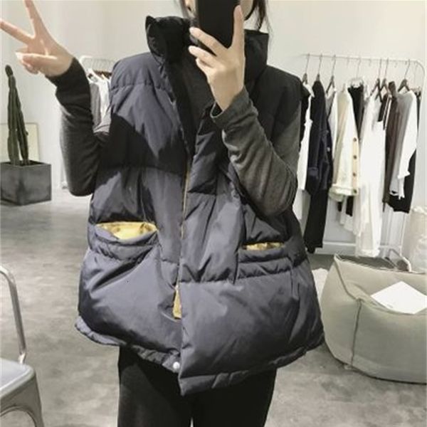 vests . short down cotton waistcoat female 2021 autumn winter korean loose student thickened leisure vt bread et, Black;white
vests . short down cotton waistcoat female 2021 autumn winter korean loose student thickened leisure vt bread et, Black;white