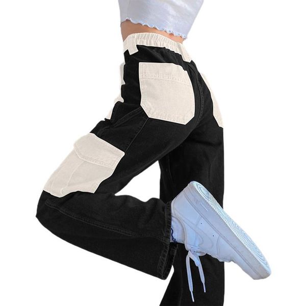 women's pants & capris women autumn pants, adults color block high waisted straight-leg trousers with pockets shg3, Black;white
women's pants & capris women autumn pants, adults color block high waisted straight-leg trousers with pockets shg3, Black;white