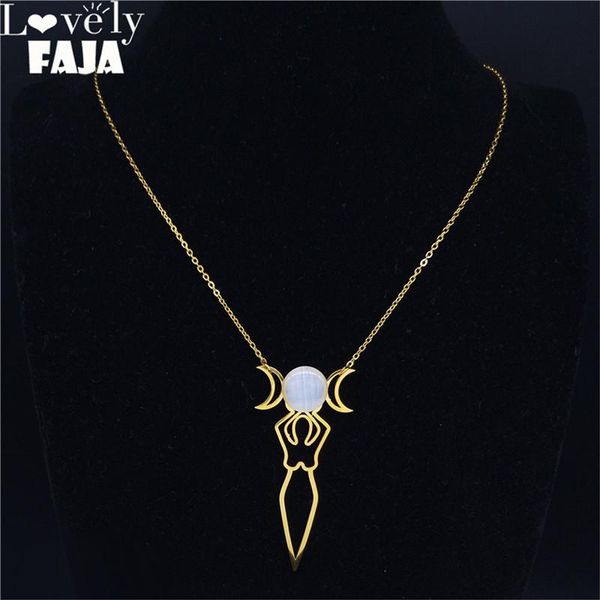 pendant necklaces goddess of the moon opal stainless steel necklace for women gold color & pendants jewelry colar feminino n20318, Silver
pendant necklaces goddess of the moon opal stainless steel necklace for women gold color & pendants jewelry colar feminino n20318, Silver