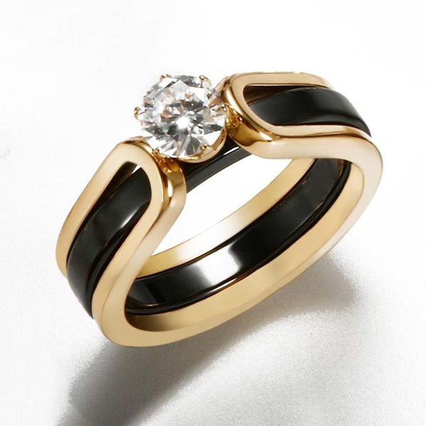 fashion black titanium steel rings for women men couple lover classic rhinestone jewelry wedding party gifts bague, Slivery;golden
fashion black titanium steel rings for women men couple lover classic rhinestone jewelry wedding party gifts bague, Slivery;golden
