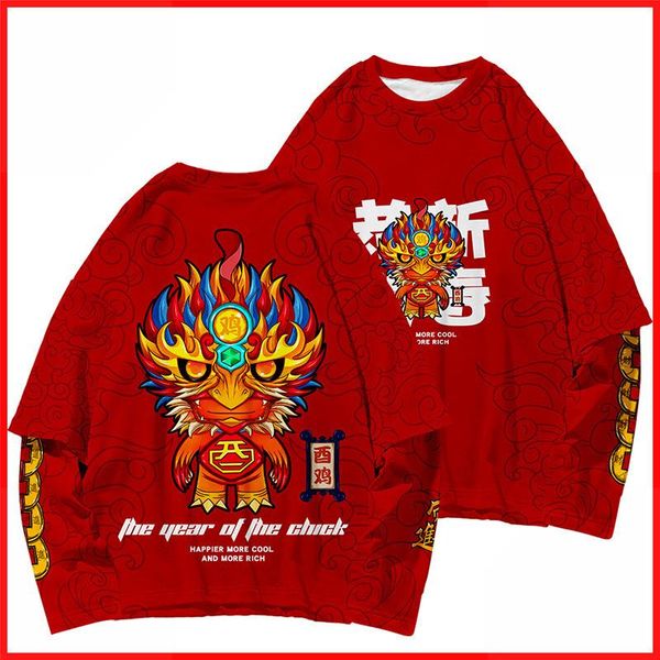 men's t-shirts arrival selling the 12 chinese zodiacs chick print men spring casual long sleeve t-shirt fake two pieces streetwear, White;black
men's t-shirts arrival selling the 12 chinese zodiacs chick print men spring casual long sleeve t-shirt fake two pieces streetwear, White;black