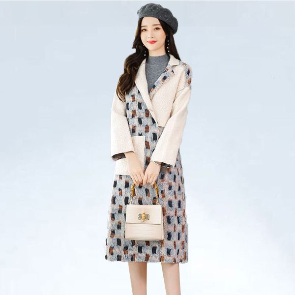 women's wool & blends winter women coat plaid trench elegant outerwear casual loose thick cardigan female cashmere overcoat poqq, Black
women's wool & blends winter women coat plaid trench elegant outerwear casual loose thick cardigan female cashmere overcoat poqq, Black