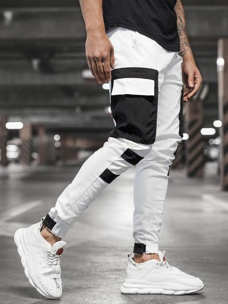 men's pants autumn men patchwork joggers with muti pockets ankel cargo male streetwear overalls sweatpants track harem pc9n, Black
men's pants autumn men patchwork joggers with muti pockets ankel cargo male streetwear overalls sweatpants track harem pc9n, Black