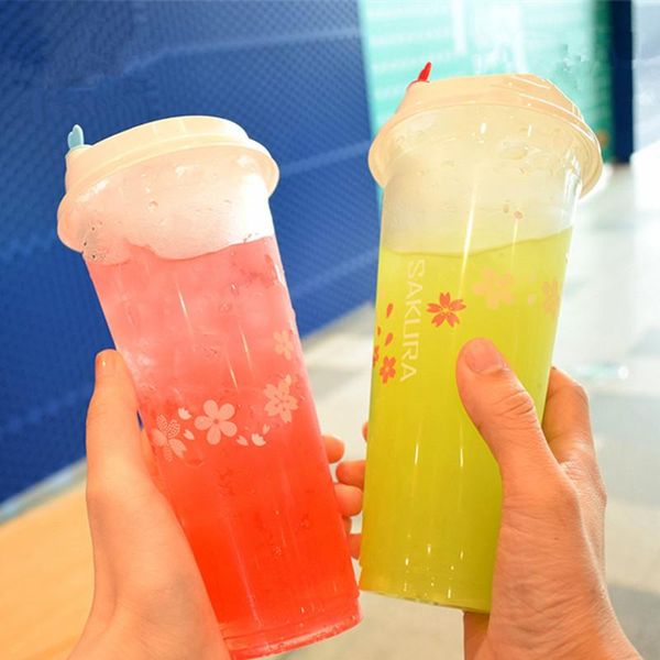 disposable cups & straws 50pcs creative cherry blossoms party favor cold drink cup 500ml/700ml milk tea transparent plastic wit
disposable cups & straws 50pcs creative cherry blossoms party favor cold drink cup 500ml/700ml milk tea transparent plastic wit