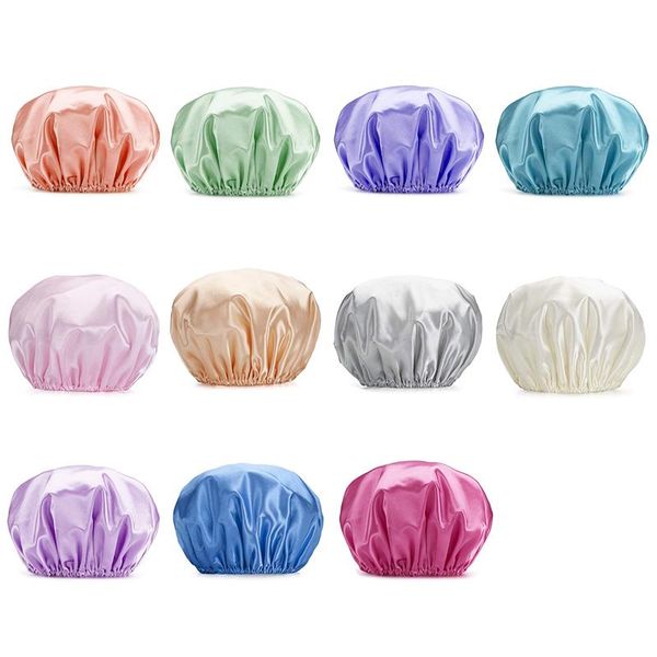 thickened double-layer waterproof bath hat double layer shower hair cover women supplies caps bathroom accessories
thickened double-layer waterproof bath hat double layer shower hair cover women supplies caps bathroom accessories