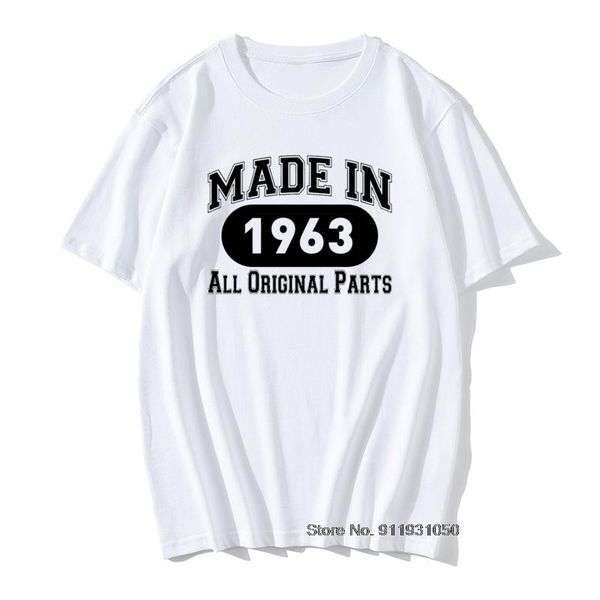men's t-shirts made in 1963 funny t shirt 58th dad birthday gift 63 retro t-shirt short sleeve o-neck anniversary summer, White;black
men's t-shirts made in 1963 funny t shirt 58th dad birthday gift 63 retro t-shirt short sleeve o-neck anniversary summer, White;black