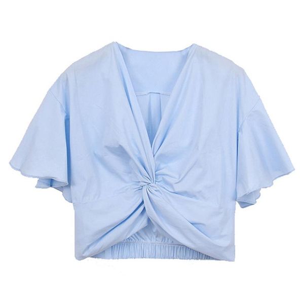 women's blouses & shirts perhaps u women blue white v neck backless half sleeve flare short blouse b0172
women's blouses & shirts perhaps u women blue white v neck backless half sleeve flare short blouse b0172