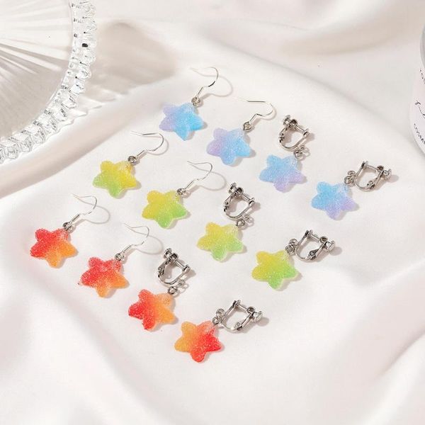 dangle & chandelier cute candy color star drop earrings for girls women sweet cartoon gradient frosted geometric pendants earings jewelry, Silver
dangle & chandelier cute candy color star drop earrings for girls women sweet cartoon gradient frosted geometric pendants earings jewelry, Silver