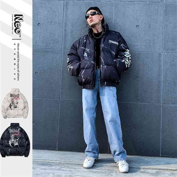 wide winter men's bear ins loose bread clothes cotton padded jacket thickened warm tide brand, Black
wide winter men's bear ins loose bread clothes cotton padded jacket thickened warm tide brand, Black