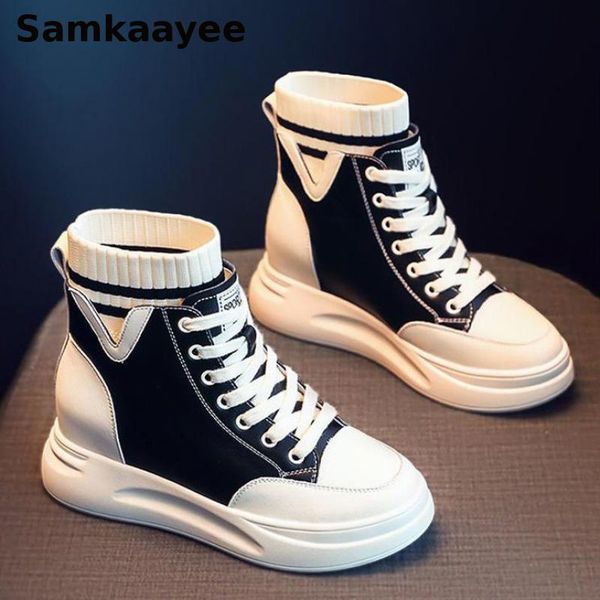 boots size 35-40 womens spring autumn female botas pu leather lace-up increased round toe platform mujer ankle shoes y43, Black 
boots size 35-40 womens spring autumn female botas pu leather lace-up increased round toe platform mujer ankle shoes y43, Black