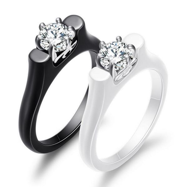 wedding rings 6mm crystal ceramic ring woman cubic zirconia stone black white color women jewelry engagement gifts for, Slivery;golden
wedding rings 6mm crystal ceramic ring woman cubic zirconia stone black white color women jewelry engagement gifts for, Slivery;golden