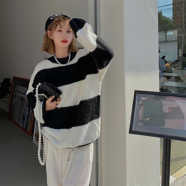 women's sweaters real s autumn and winter korean chic each person has a simple piece., White;black
women's sweaters real s autumn and winter korean chic each person has a simple piece., White;black