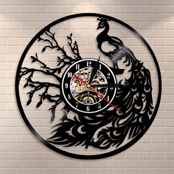 wall clocks bird peacock with feather art modern clock home decor record retro decorative watch
wall clocks bird peacock with feather art modern clock home decor record retro decorative watch