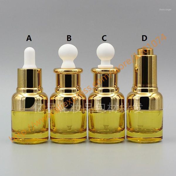 20ml yellow glass essential oil bottle with shiny gold dropper lid or press cover.oil vial.cosmetic container
20ml yellow glass essential oil bottle with shiny gold dropper lid or press cover.oil vial.cosmetic container