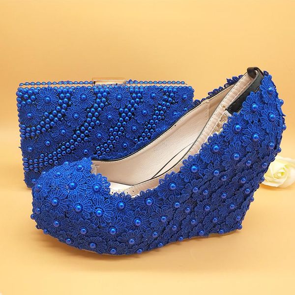 love moments royal blue lace flower shoes woman bridal wedding and bags high heel wedges platform dress, Black
love moments royal blue lace flower shoes woman bridal wedding and bags high heel wedges platform dress, Black