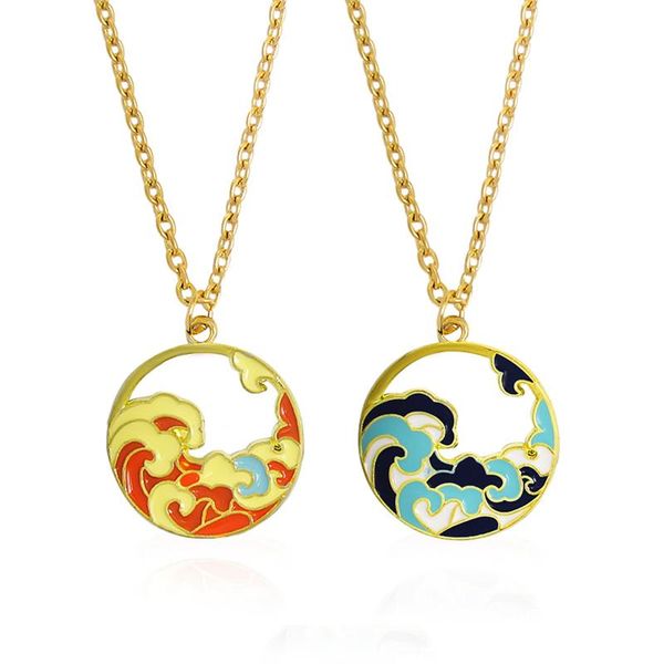 pendant necklaces sea wave round small necklace yellow blue spray chains bijoux collier elegant for women jewelry gifts, Silver
pendant necklaces sea wave round small necklace yellow blue spray chains bijoux collier elegant for women jewelry gifts, Silver