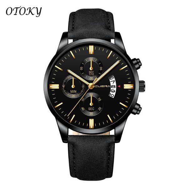 luxury watches business men sport stainless steel analog quartz wrist watch leather band male clock reloj hombre masculin wristwatches, Slivery;brown
luxury watches business men sport stainless steel analog quartz wrist watch leather band male clock reloj hombre masculin wristwatches, Slivery;brown