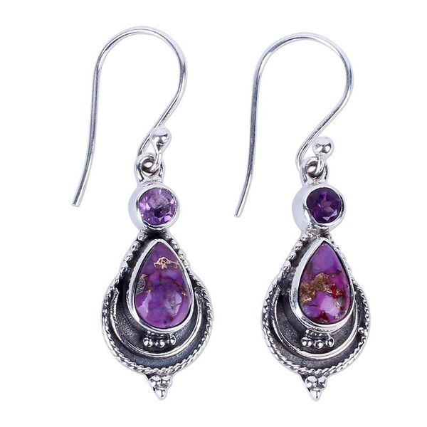 dangle & chandelier vintage purple crystal water drop ethnic earrings for ladies bohemian party handmade jewelry aretes de mujer, Silver
dangle & chandelier vintage purple crystal water drop ethnic earrings for ladies bohemian party handmade jewelry aretes de mujer, Silver