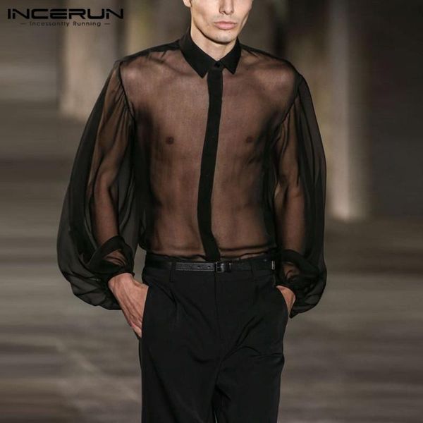 mens mesh shirts fashion long sleeve lapel camisa solid color see through chemise incerun man black transparent 5xl men's casual, White;black
mens mesh shirts fashion long sleeve lapel camisa solid color see through chemise incerun man black transparent 5xl men's casual, White;black