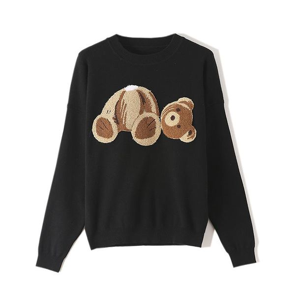 women's sweaters pullover athleisure fashion autumn sweater heavy industry flocking little bear knitwear jumpers versatile ladies, White;black
women's sweaters pullover athleisure fashion autumn sweater heavy industry flocking little bear knitwear jumpers versatile ladies, White;black