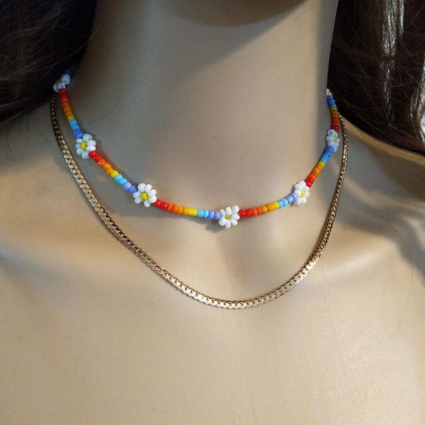 chokers color beads small daisy beaded necklace statement collar double clavicle chain ladies holiday banquet jewelry, Golden;silver
chokers color beads small daisy beaded necklace statement collar double clavicle chain ladies holiday banquet jewelry, Golden;silver