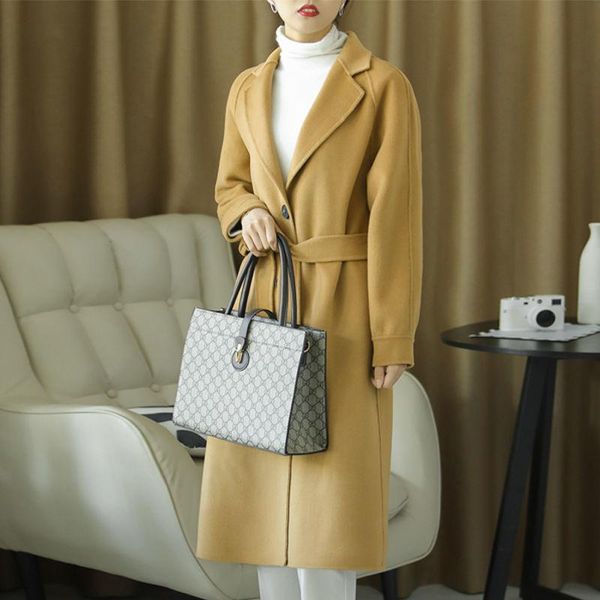 women's wool & blends 2021 autumn and winter double-sided coat women's medium long korean fashion slim 100% australian, Black
women's wool & blends 2021 autumn and winter double-sided coat women's medium long korean fashion slim 100% australian, Black