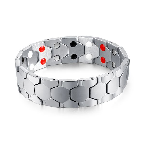 silver 18mm 8.26'' men women magnet bracelets link chain stainless steel health magnetotherapy fashion friend gifts gold, Black
silver 18mm 8.26'' men women magnet bracelets link chain stainless steel health magnetotherapy fashion friend gifts gold, Black