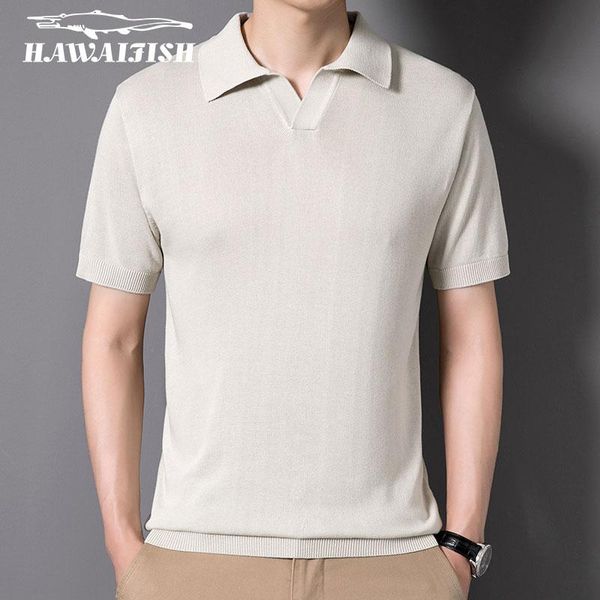men's polos hawaifish brand shirt men 2021 arrival ice silk short sleeve sweater fashion casual mens clothing, White;black
men's polos hawaifish brand shirt men 2021 arrival ice silk short sleeve sweater fashion casual mens clothing, White;black