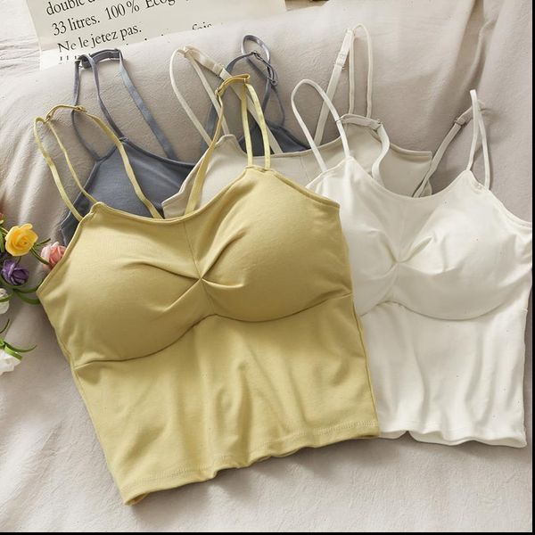 spring crop spaghetti strap women tanks tanke built in bra off shoulder sleeveless slim fit camis solid sling, White
spring crop spaghetti strap women tanks tanke built in bra off shoulder sleeveless slim fit camis solid sling, White
