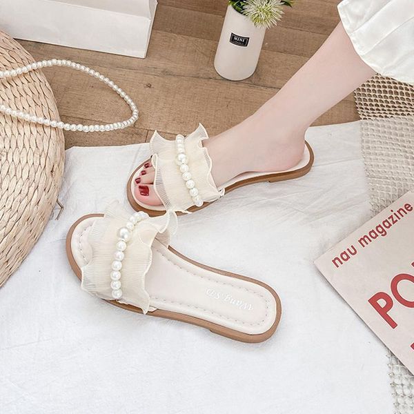 slippers low flat shoes female woman's luxury slides string bead 2021 designer beach summer pu fashion basic rubber, Black
slippers low flat shoes female woman's luxury slides string bead 2021 designer beach summer pu fashion basic rubber, Black
