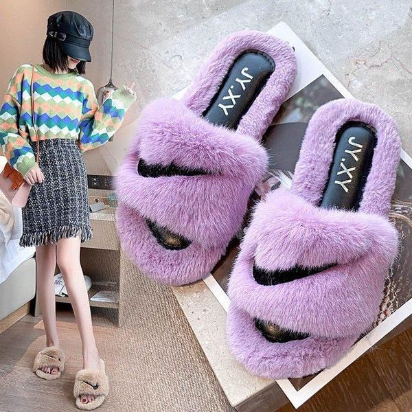 fall and winter flat-sole one-word hair slippers korean version of candy color wearing casual, Black
fall and winter flat-sole one-word hair slippers korean version of candy color wearing casual, Black