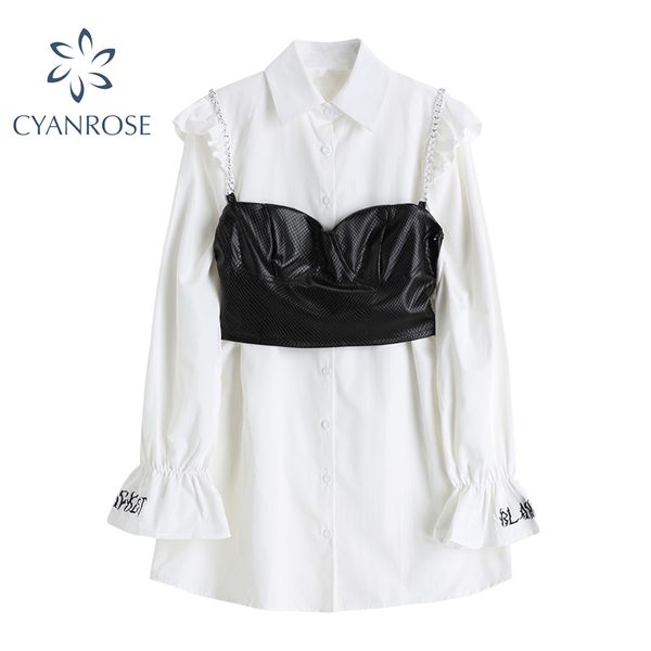 autumn short shirt dress women long sleeve turn down collar fashion streetwear two piece suit female mini dresses 210417, Black;gray
autumn short shirt dress women long sleeve turn down collar fashion streetwear two piece suit female mini dresses 210417, Black;gray