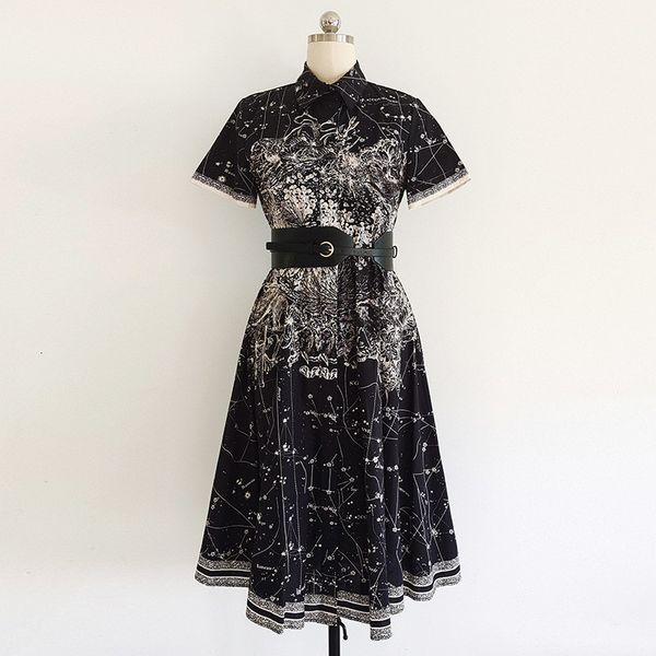 female runway fashion printing 100% cotton dress with holiday belt dressed, Black;gray
female runway fashion printing 100% cotton dress with holiday belt dressed, Black;gray