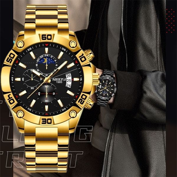 nibosi men watches brand luxury famous quartz wristwatch waterproof auto date chronograph military men's watch original box 220225, Slivery;brown
nibosi men watches brand luxury famous quartz wristwatch waterproof auto date chronograph military men's watch original box 220225, Slivery;brown
