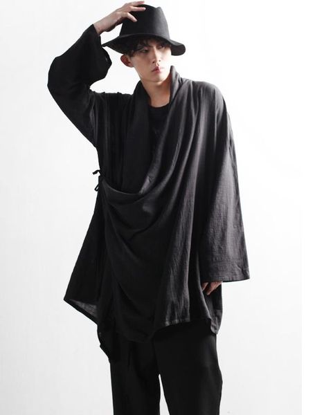 men's trench coats windbreaker coat casual loose and versatile fashion gauze cardigan handsome large size top, Tan;black
men's trench coats windbreaker coat casual loose and versatile fashion gauze cardigan handsome large size top, Tan;black