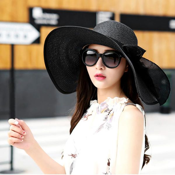 wide brim hats women's cap summer sunscreen big hat with streamers vacation sunshade beach oversized outdoor travel caps accessories, Blue;gray
wide brim hats women's cap summer sunscreen big hat with streamers vacation sunshade beach oversized outdoor travel caps accessories, Blue;gray
