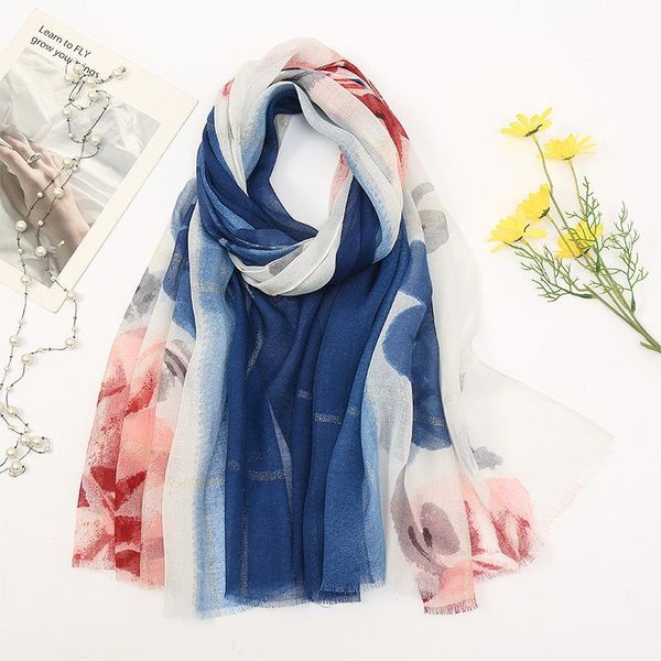 scarves 2021 spring cotton scarf shawl hijab women printed polyester gold line luxury fringe head, Blue;gray
scarves 2021 spring cotton scarf shawl hijab women printed polyester gold line luxury fringe head, Blue;gray