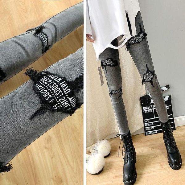 women's jeans spring autumn plus size hole sequined women streetwear high elastic stretch skinny pencil pants female denim trousers, Blue
women's jeans spring autumn plus size hole sequined women streetwear high elastic stretch skinny pencil pants female denim trousers, Blue