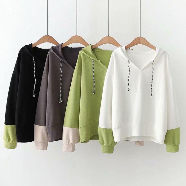 women's hoodies & sweatshirts women clothes 2021 casual streetwear woman pullover pull femme loose cuff colorblocking hoodie, Black
women's hoodies & sweatshirts women clothes 2021 casual streetwear woman pullover pull femme loose cuff colorblocking hoodie, Black