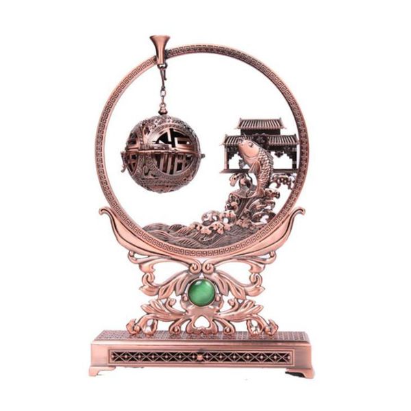 fragrance lamps hanging censer back flow incense burner alloy retro ball coil stick home decorations furnishings 
fragrance lamps hanging censer back flow incense burner alloy retro ball coil stick home decorations furnishings