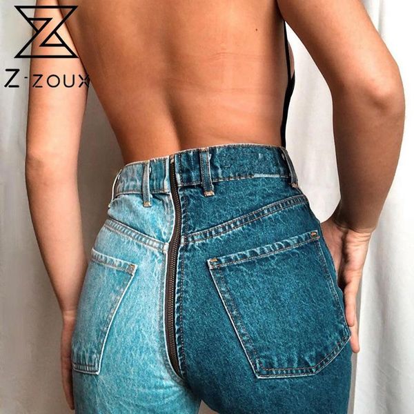 z-zoux women jeans color contrast zipper straight patchwork denim pants fashion trousers autumn women's, Blue
z-zoux women jeans color contrast zipper straight patchwork denim pants fashion trousers autumn women's, Blue